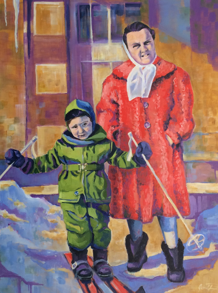 Julia C Pomeroy - Do we have to do this now? 40” x 30”, acrylic on canvas, SOLD