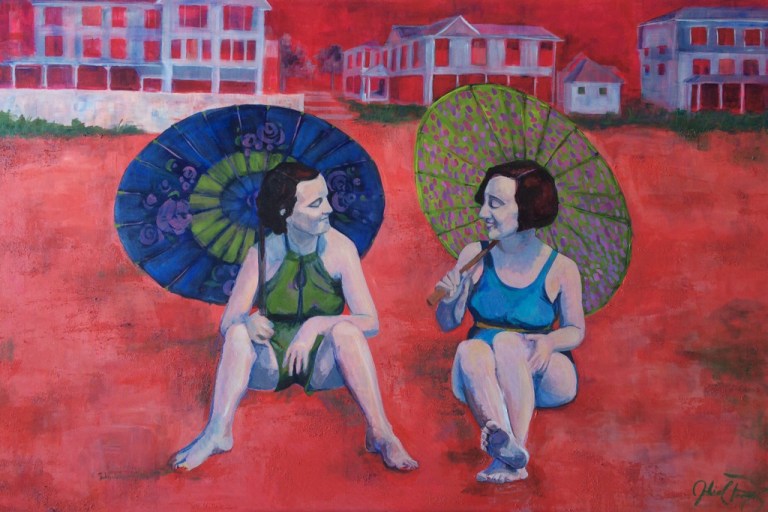Julia C Pomeroy - Holiday in the Sun, 40” x 60”, acrylic on canvas, SOLD