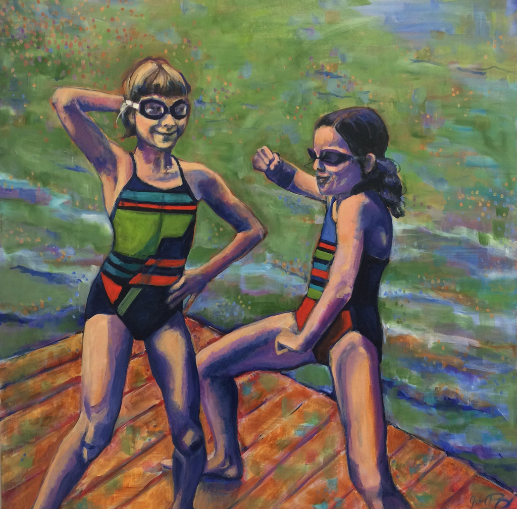 Julia C Pomeroy - Ragamuffins, 40” x 40”, acrylic on canvas, SOLD