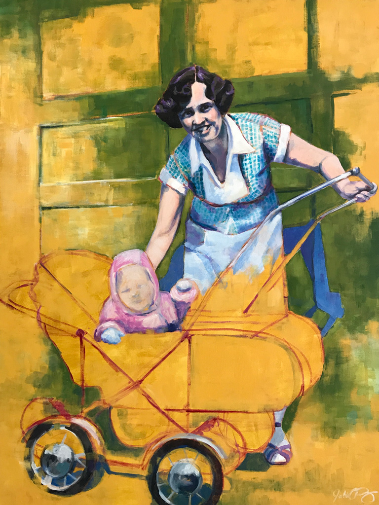 Julia C Pomeroy - Smile, 40” x 30”, acrylic on canvas, SOLD