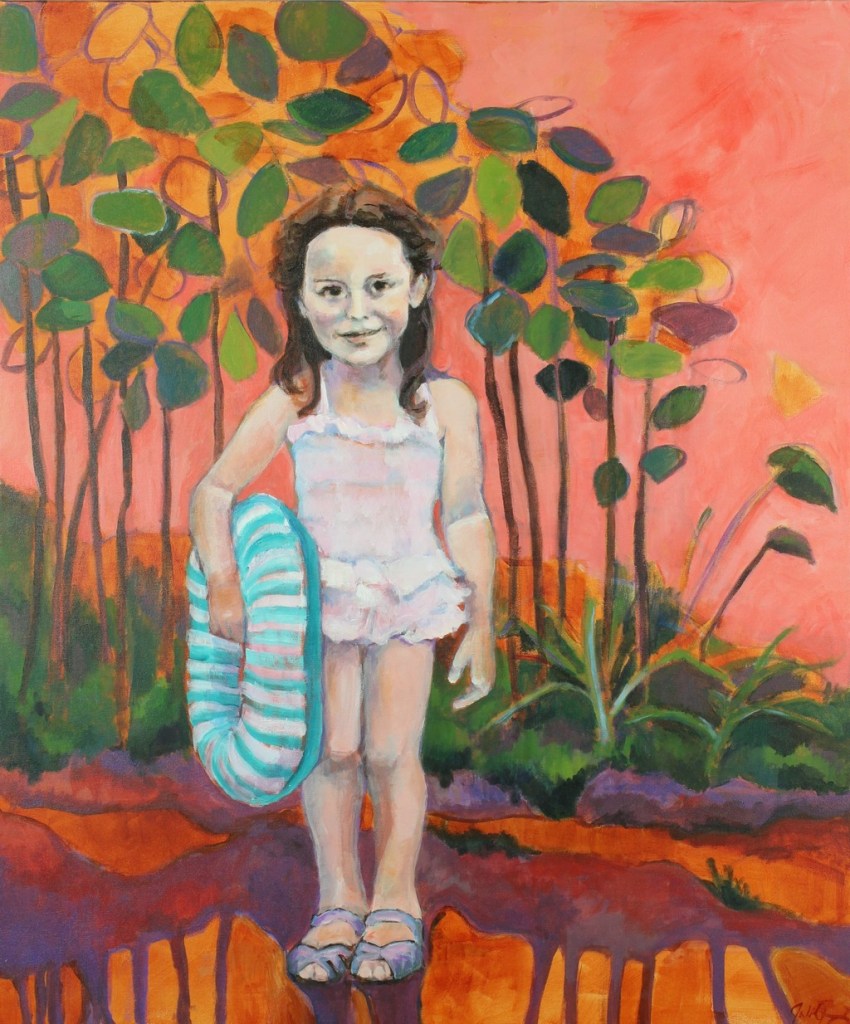 Julia C Pomeroy - Soon, I will be your mother. 36" x 30", acrylic on canvas. AVAILABLE.